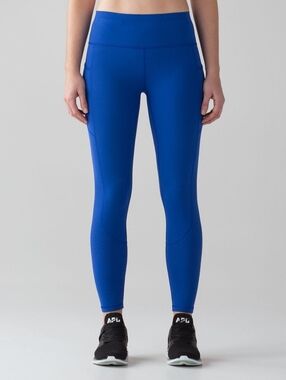 Lululemon Mind Over Miles Tight Legging (25") Blue Jet Stream Size 4